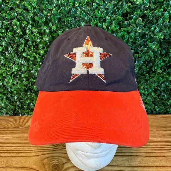 Houston Astros Sequin Logo Womens 47 Brand MLB Hat Adjustable Strap One Size - Picture 1 of 10